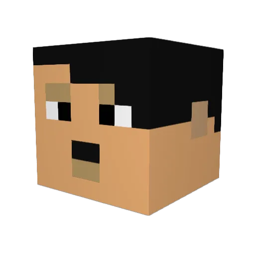 Simonius12 Minecraft avatar head, 3D render