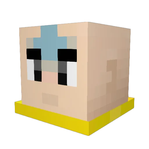 Simonrakete Minecraft avatar head, 3D render