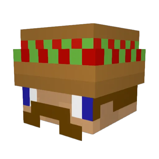 Simot0 Minecraft avatar head, 3D render