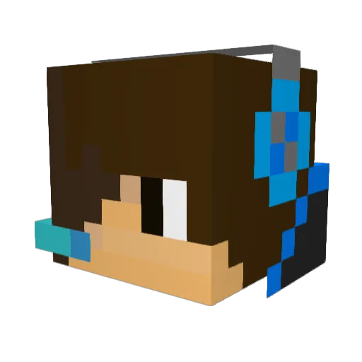 SimoxGames_YT Minecraft avatar head, 3D render