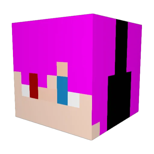 SimpForKyo Minecraft avatar head, 3D render