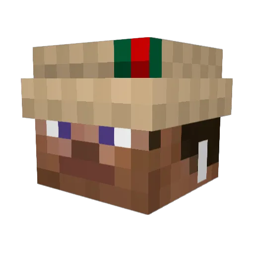 Simp_oster Minecraft avatar head, 3D render