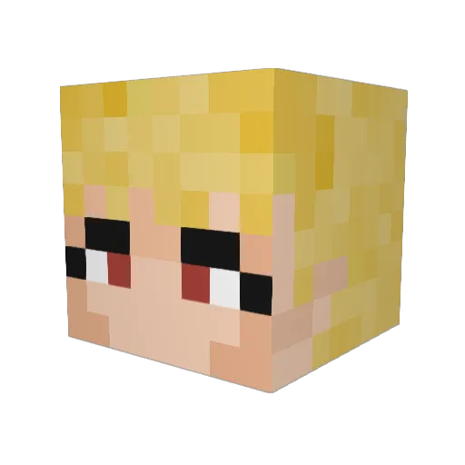 Simpaan69 Minecraft avatar head, 3D render