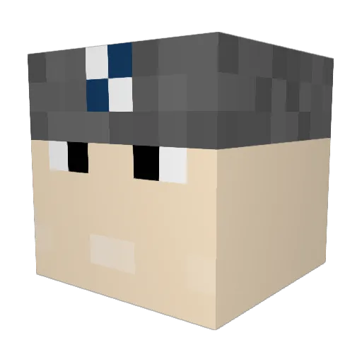 SimpeOn144hz Minecraft avatar head, 3D render