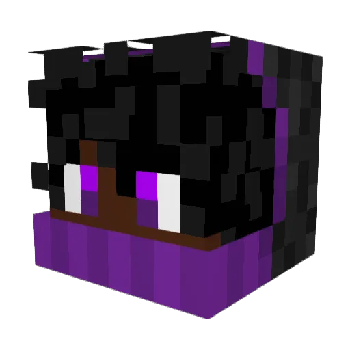 Simpelx Minecraft avatar head, 3D render