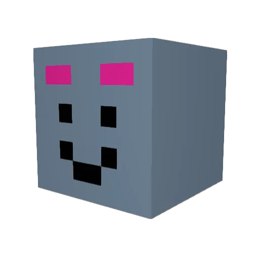 Simpistor Minecraft avatar head, 3D render