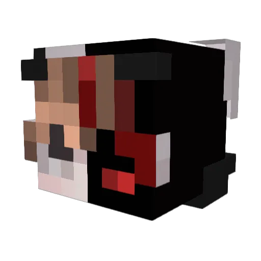 Simple002 Minecraft avatar head, 3D render