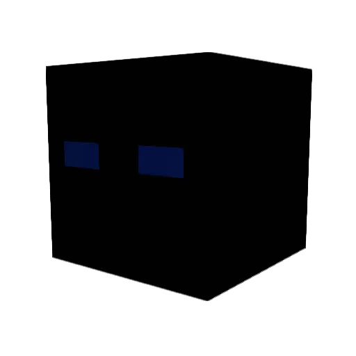 SimpleBot Minecraft avatar head, 3D render