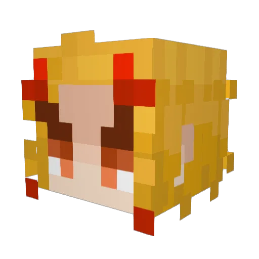 SimpleCorgi Minecraft avatar head, 3D render
