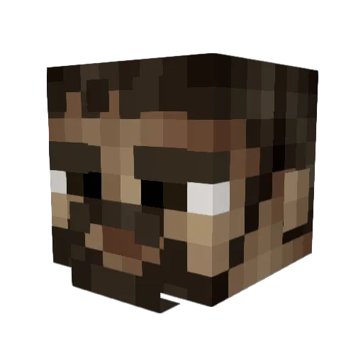 SimpleReactions Minecraft avatar head, 3D render