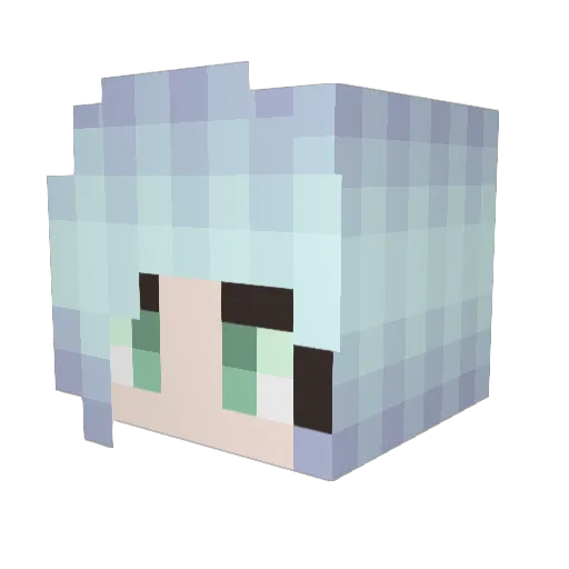 SimpleSinner Minecraft avatar head, 3D render