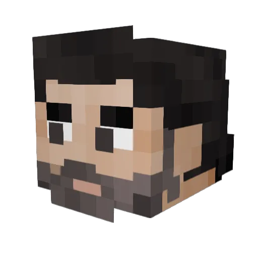 SimpleStevess Minecraft avatar head, 3D render
