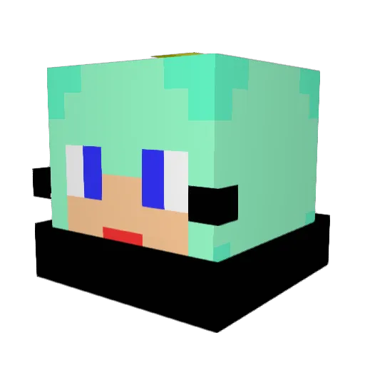 Simple_Lime Minecraft avatar head, 3D render