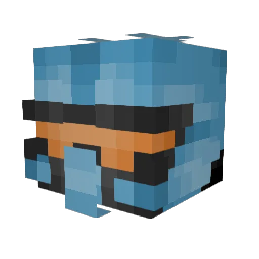 Simplesz Minecraft avatar head, 3D render