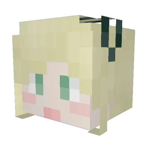 Simplexia Minecraft avatar head, 3D render