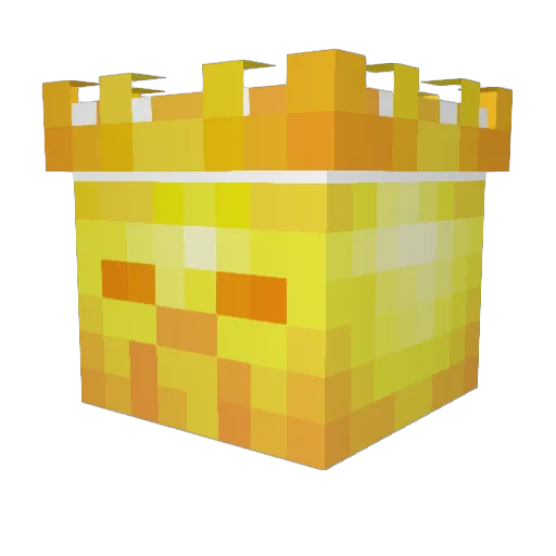 SimplicityPvE Minecraft avatar head, 3D render