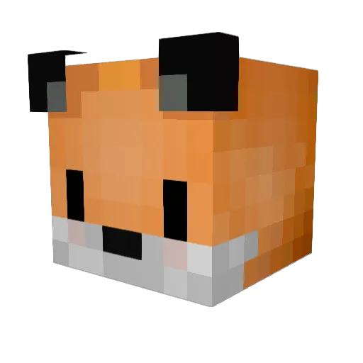 Simplicize Minecraft avatar head, 3D render