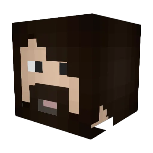 SimplyAdept Minecraft avatar head, 3D render