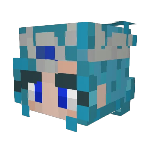 SimplyAlice21 Minecraft avatar head, 3D render