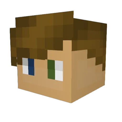 SimplyBen21 Minecraft avatar head, 3D render