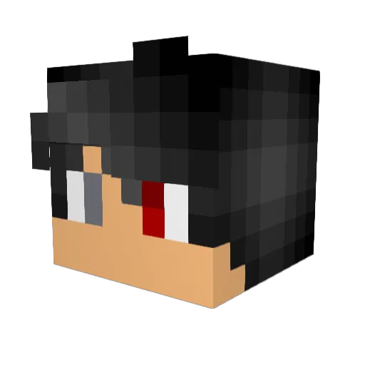 SimplyCeppo Minecraft avatar head, 3D render