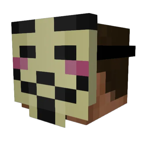 SimplyD3 Minecraft avatar head, 3D render