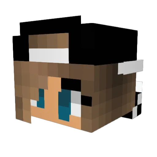 SimplyGee Minecraft avatar head, 3D render