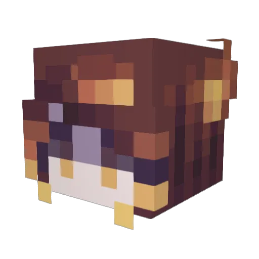 SimplyKeiko Minecraft avatar head, 3D render