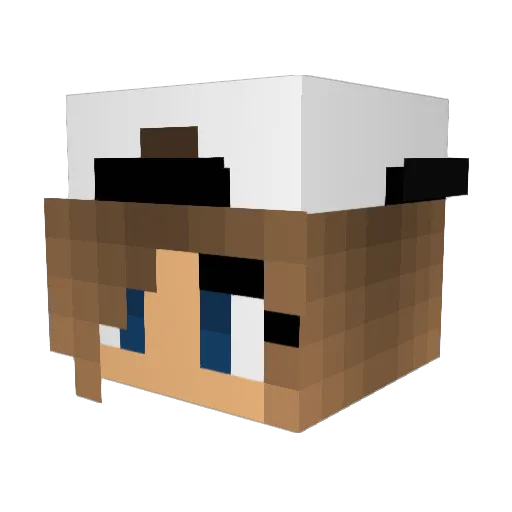 SimplyLana Minecraft avatar head, 3D render
