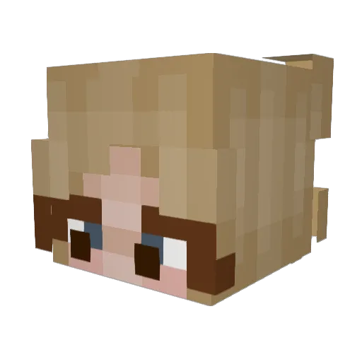 SimplyMacy Minecraft avatar head, 3D render