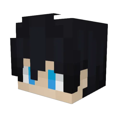 SimplyRobo Minecraft avatar head, 3D render
