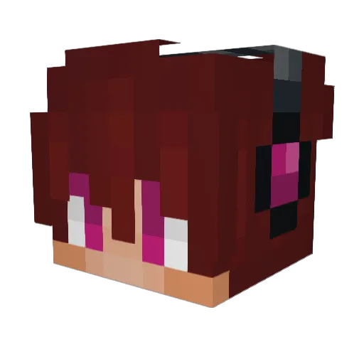 SimplySpix Minecraft avatar head, 3D render