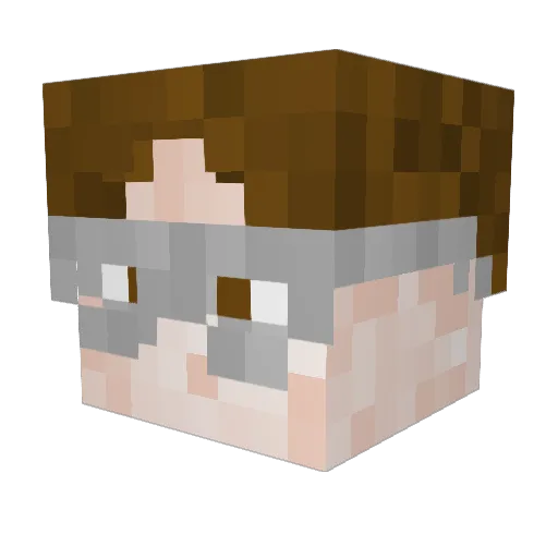 SimplyUnCo Minecraft avatar head, 3D render