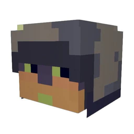 SimplyVixen1 Minecraft avatar head, 3D render