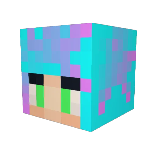 Simply_Aurtistic Minecraft avatar head, 3D render