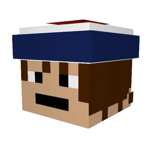 Simply_Just_Leon Minecraft avatar head, 3D render