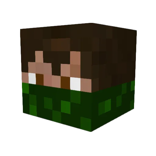 Simpossum Minecraft avatar head, 3D render