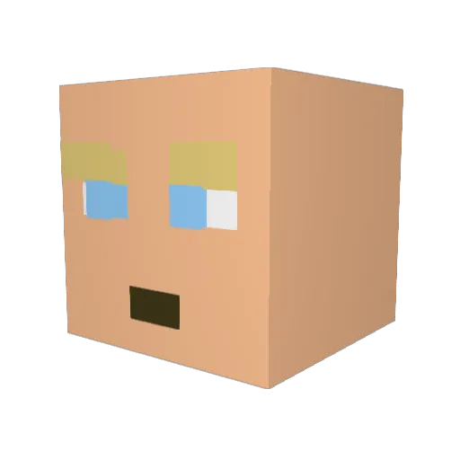 Simppa28 Minecraft avatar head, 3D render
