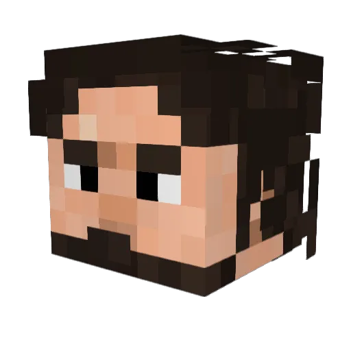 Simpppp79 Minecraft avatar head, 3D render