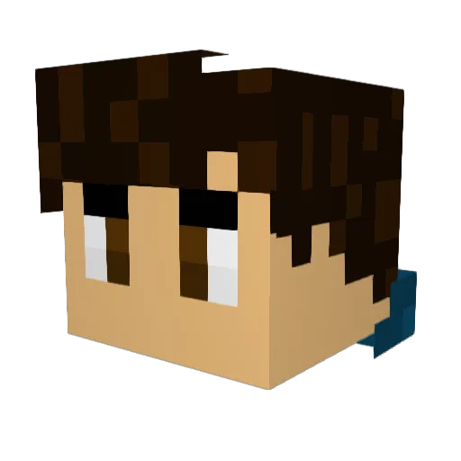 SimprexX Minecraft avatar head, 3D render