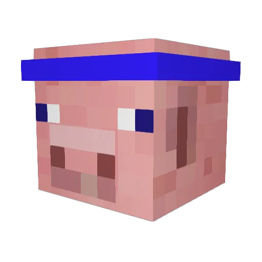 Simpsons Minecraft avatar head, 3D render