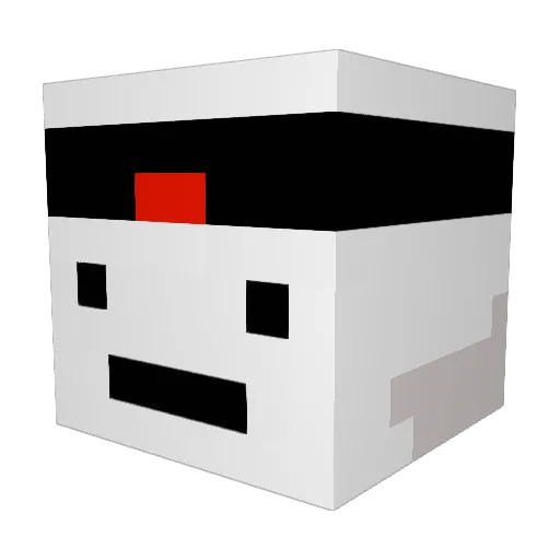 Simqlized Minecraft avatar head, 3D render
