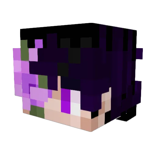Simqlyx Minecraft avatar head, 3D render