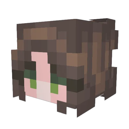 SimsTea Minecraft avatar head, 3D render