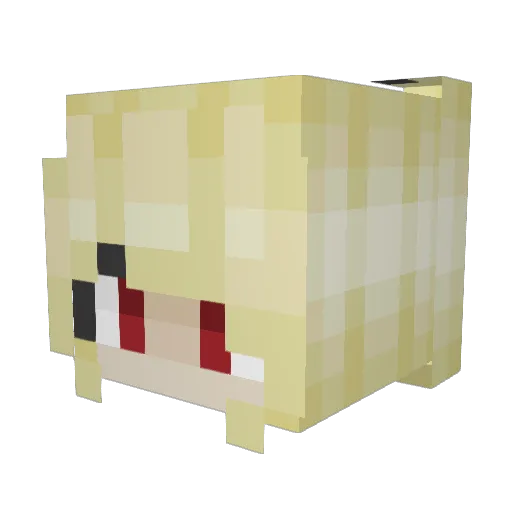 SimsWife Minecraft avatar head, 3D render