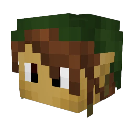 Simschap Minecraft avatar head, 3D render