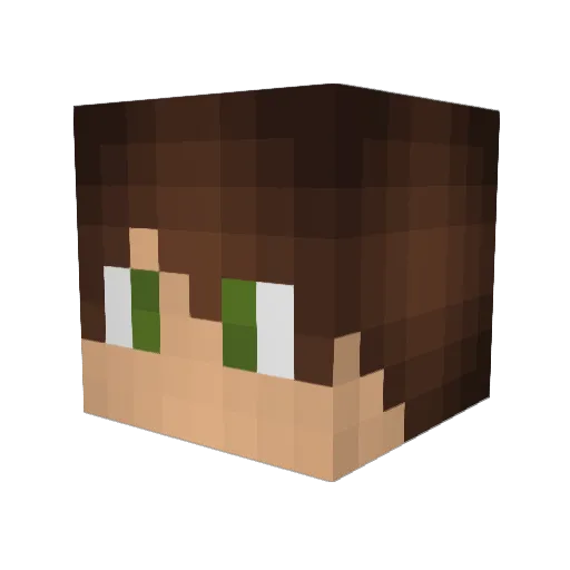 SimseBassen Minecraft avatar head, 3D render