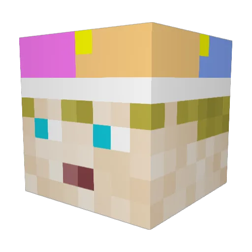 Simsi_31 Minecraft avatar head, 3D render