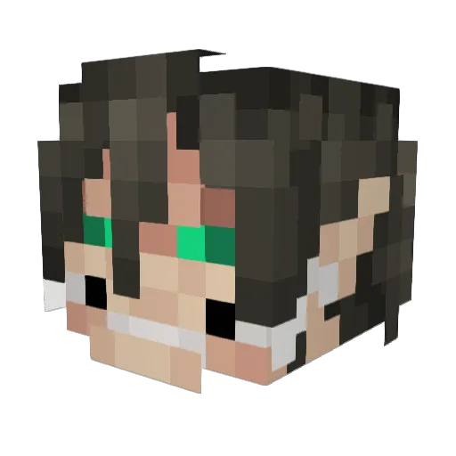 Simtaax Minecraft avatar head, 3D render