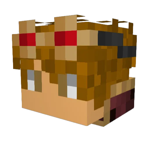 Simtax1 Minecraft avatar head, 3D render